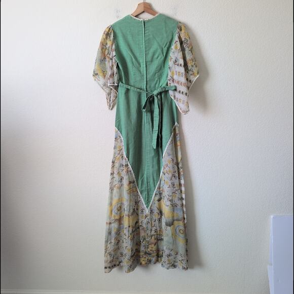 Vintage 70s Roberta California Dress S/M Floral Boho Cottagecore Prairie Flowy - Picture 14 of 16